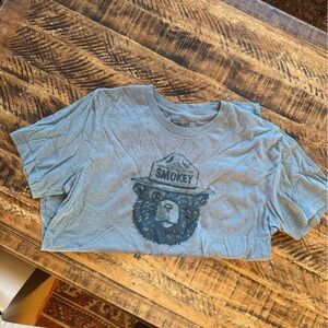 Smokey Bear Gray/Blue Short Sleeve Tee